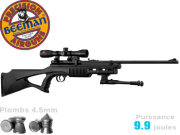 Carabine à plombs Beeman QB78S 4.5mm Co2 9.9j + lunette 4x32 + bipieds + housse + plombs
