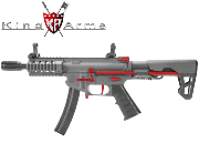 Réplique Airsoft King Arms PDW SBR S GB RED Edition limite