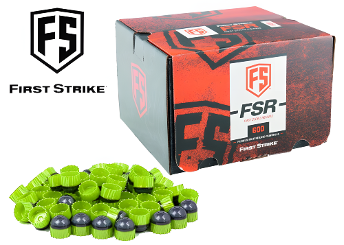 Carton de 600 billes First Strike smoke green / green