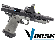 Réplique Airsoft Vorsk CS Hi-Capa 4.3 Vengeance BDS Compact Grey / Black 1,0J gaz GBB 