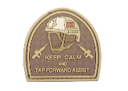  Patch -  Keep Calm And Tap Forvard Assist - tan