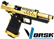 Réplique Airsoft Vorsk Hi Capa 4.3 Noir / Gold gaz GBB