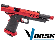 Réplique Airsoft Vorsk CS Hi-Capa 5.1 Vengeance Compact Red / Black 1,0J gaz GBB 