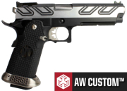 Réplique Airsoft AW Custom HX2301 IPSC full Silver Gaz GBB