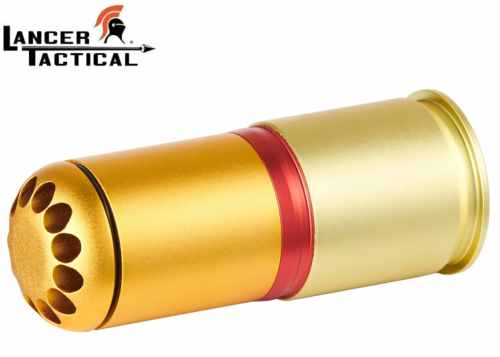 Grenade Airsoft 40mm Lancer Tactical 120 billes gold/red/orange