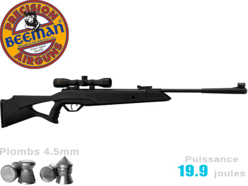 Carabine à plombs Beeman Longhorn 4.5mm 19.9j + lunette 4x32	