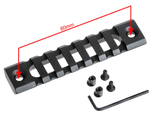 RIS Rail KeyMod 80 mm