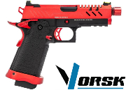 Réplique Airsoft Vorsk CS Hi-Capa 3.8 Vengeance Compact Red / Black 1,0J gaz GBB 