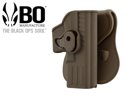 Holster rigide B.O Manufacture Quick Release Glock 17 Droitier Tan