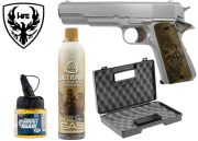 Réplique Airsoft HFC type 1911 gaz GNB S&BE + mallette +1 bouteille de gaz ultrair + 1000 billes