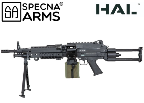 Réplique Airsoft Specna Arms SA-F249 PARA FLEX HAL Etu Black