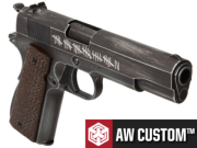 Réplique Airsoft AW Custom Molon Labe grip brown gaz GBB