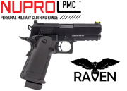 Réplique Airsoft Nuprol Raven Hi Capa 3.8 Pro black gaz GBB