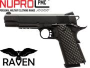 Réplique Airsoft Nuprol Raven 1911 MEU Rail black gaz GBB