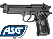 Réplique Airsoft ASG M92F black gaz GNB