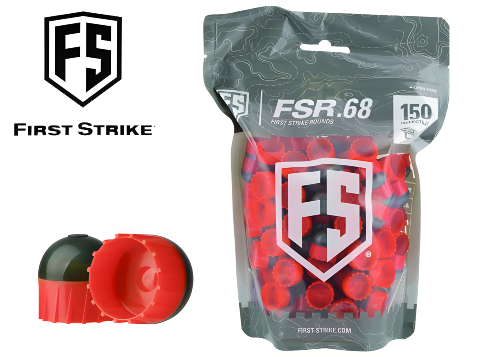 Sachet de 150 billes First Strike smoke red / yellow