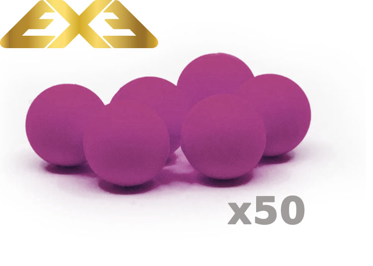 50 billes caoutchouc Rubber balls Pink calibre 50