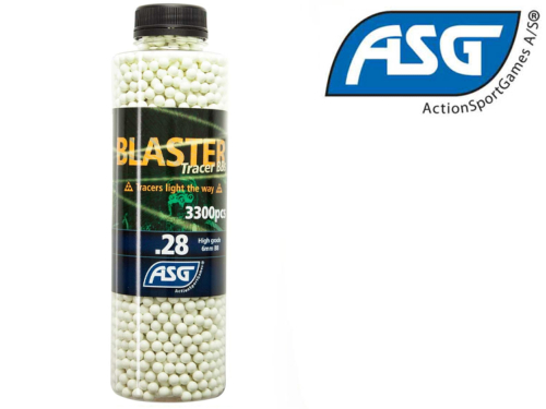 Billes Airsoft ASG Blaster Traçantes vertes 0.28g / 3300