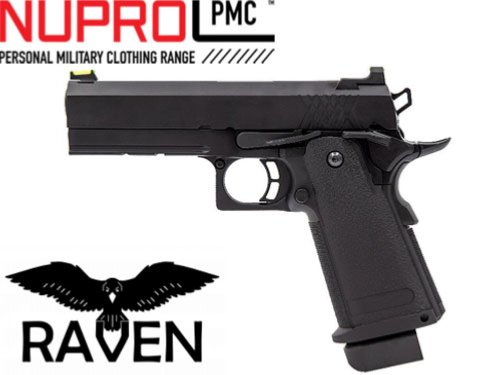 Réplique Airsoft Nuprol Raven Hi Capa 4.3 black GBB