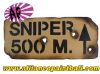 Panneau bois Basic "sniper 500m"